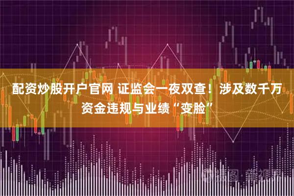配资炒股开户官网 证监会一夜双查！涉及数千万资金违规与业绩“变脸”